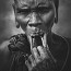 Woman from Mursi tribe