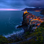 Blue hour in northwest Italy