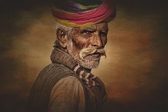 Old Rajasthani man 