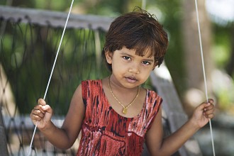 Little girl from Maldives Islands