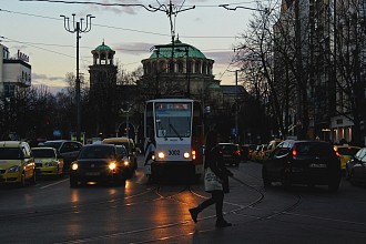 Мрачна вечерна София