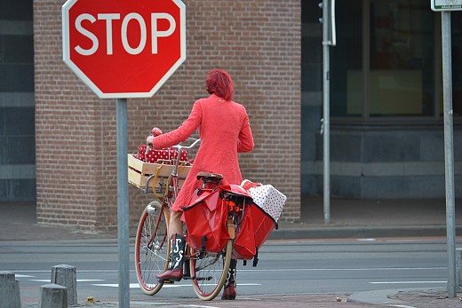 Lady in red