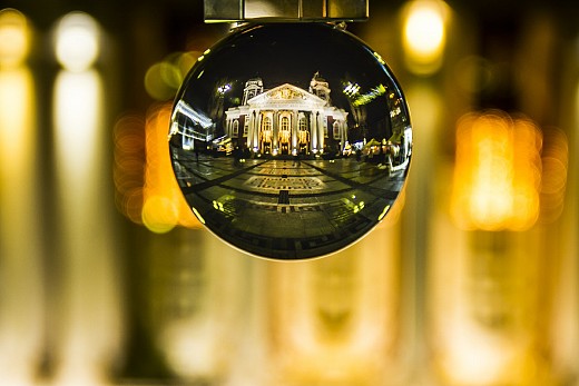 through the glass ball