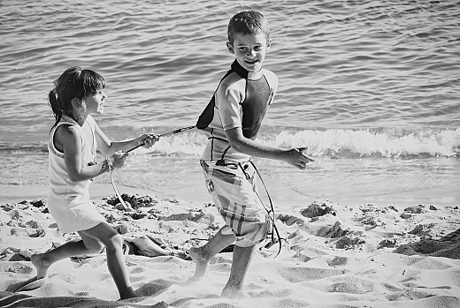 On the beach